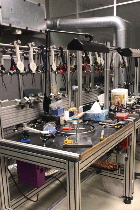 Factory setup diamond polishing